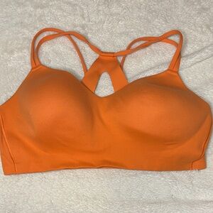 Women's Orange Strappy Sports Bra